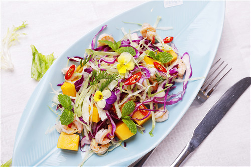 泰式煎虾芒果沙拉